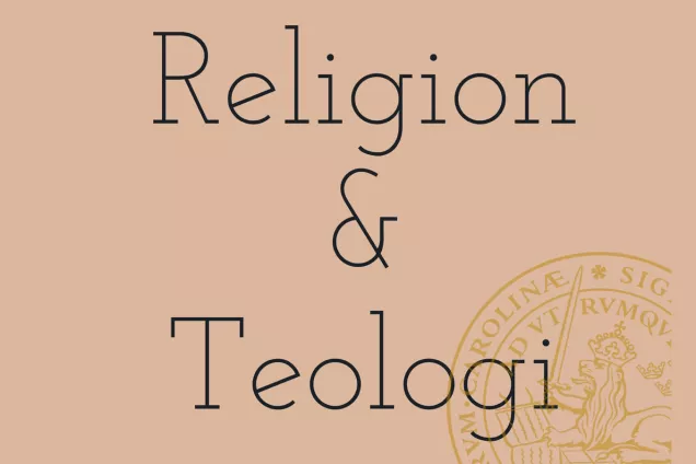 Text på platta med sigill: Religion och teologi.