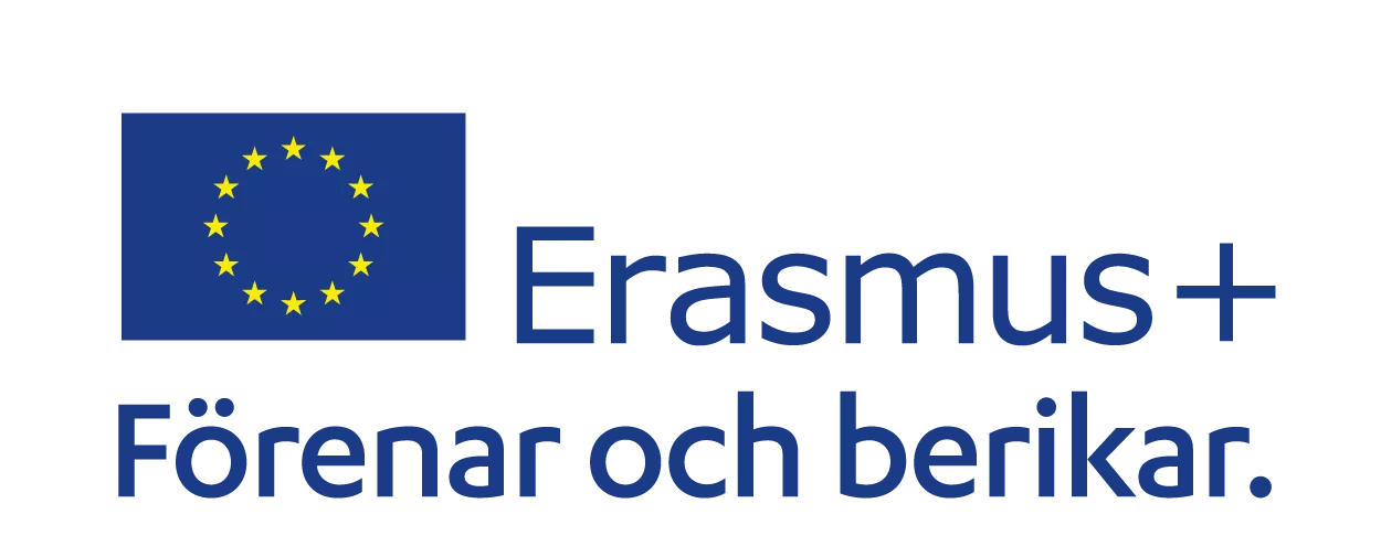 Erasmus+ förenar och berikar (EU-logo)